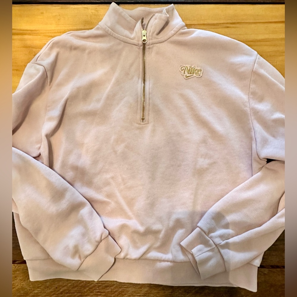 Women’s XS Nike Pink 1/4 Zip Crop Sweatshirt